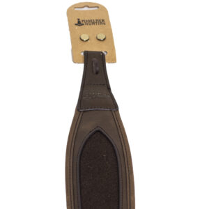 Eksklusiv lige riffelrem i læder/loden